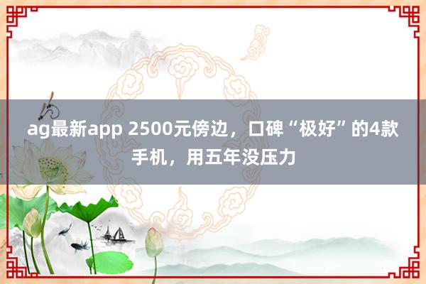ag最新app 2500元傍边，口碑“极好”的4款手机，用五年没压力