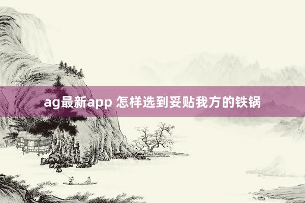 ag最新app 怎样选到妥贴我方的铁锅