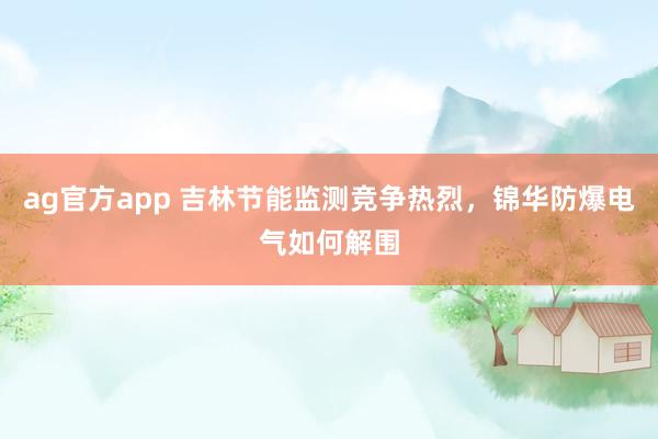 ag官方app 吉林节能监测竞争热烈，锦华防爆电气如何解围